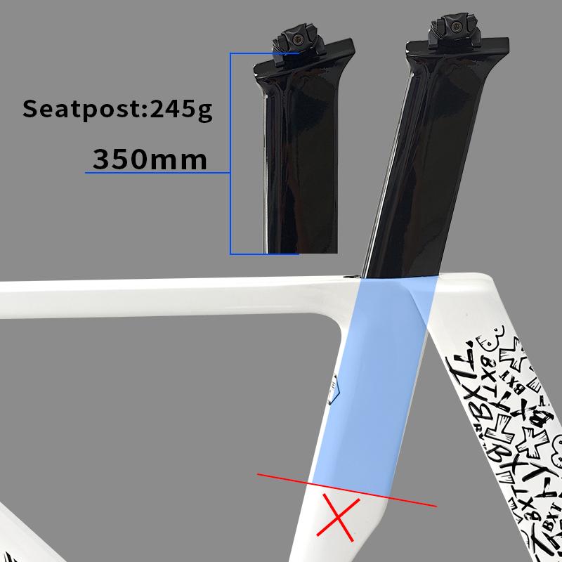 BXT Nuovo Telaio Pista in Carbonio Bici Pista Scatto Fisso Telaio in Fibra di Carbonio TRC-195 Set Telaio Pista Monomarcia 700Cx28C
