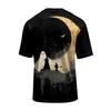 Men's Casual Short Sleeve T-Shirt Lightweight Breathable Crew Neck Top Halloween Print Design Comfortable Fit