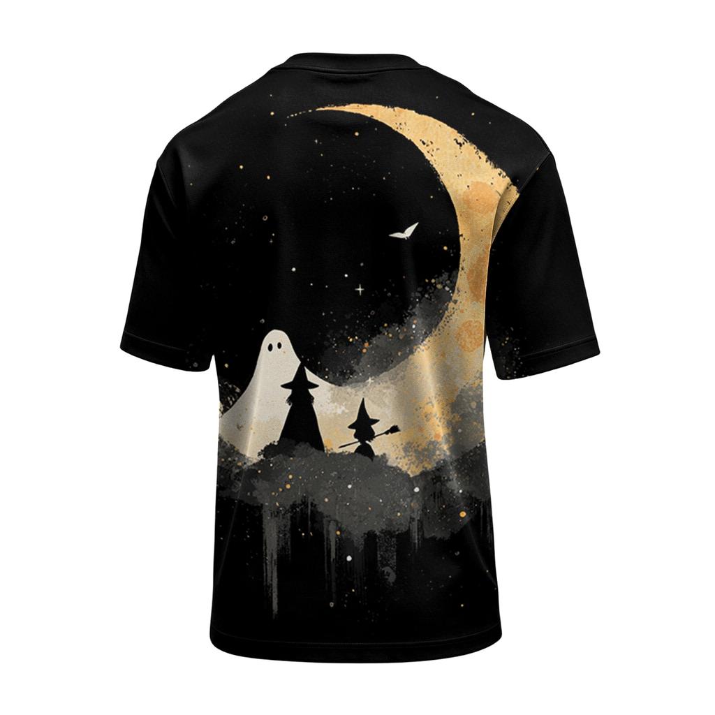 Men's Casual Short Sleeve T-Shirt Lightweight Breathable Crew Neck Top Halloween Print Design Comfortable Fit