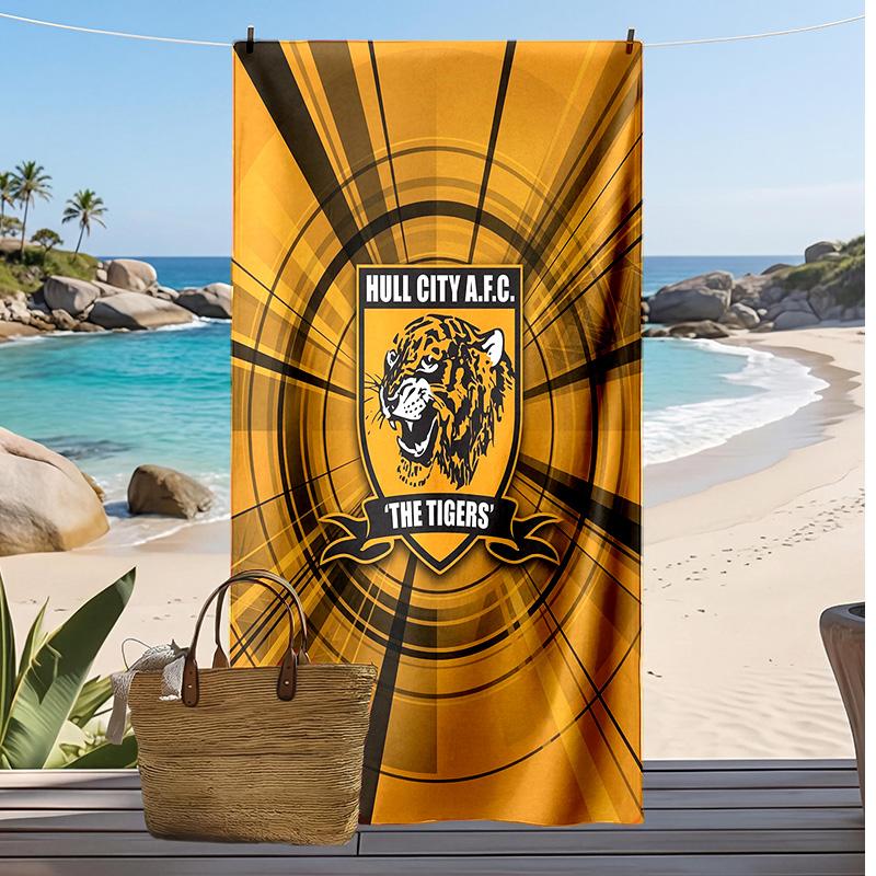 Telo Mare Stampa Hull FC Morbido Portatile Asciugatura Rapida?Asciugamano Asciutto Per Piscina Vacanza Estiva Sport all'Aperto
