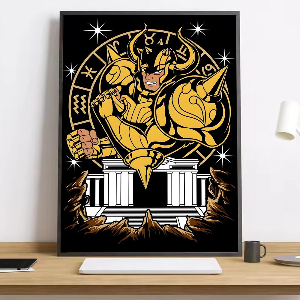 Saint Seiya Whitepaper Painting Calligraphy HD Canvas Poster Living Room Bedroom Bar Aesthetic Decoration