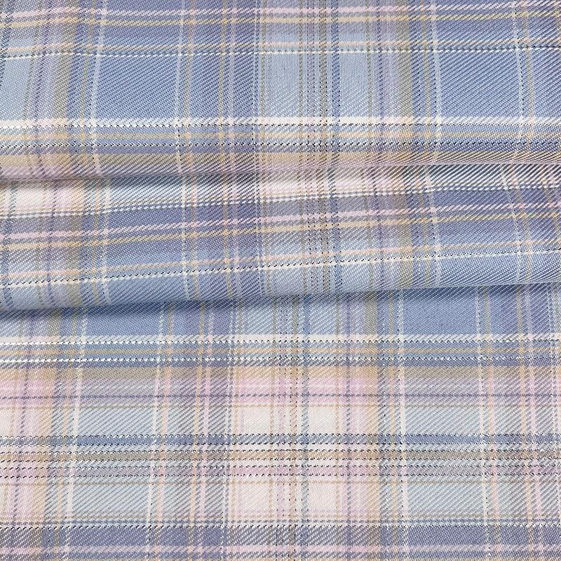 New Plaid Polyester Yarn-Dyed Fabric with Gold & Silver Threads for DIY Pleated Skirts