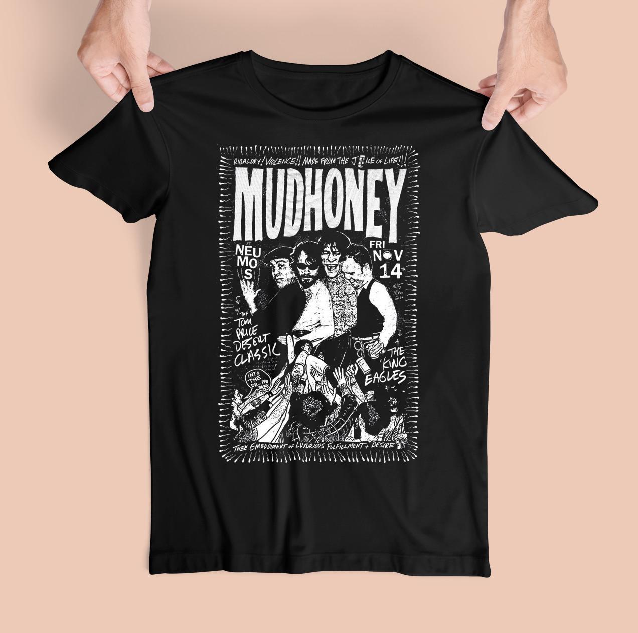 Vintage Mudhoney Band Music Lover Cotton Black All Size Unisex T Shirt MC727 Unisex T-Shirt S