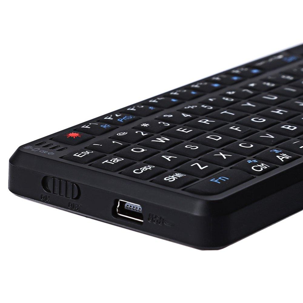 Mini-Funktastatur mit Touchpad, 2,4-G-Tastatur für PC, Notebook, Smart-TV, HTPC, Android-TV-Box, mechanische kabellose Tastatur, russische Buchstabentastatur
