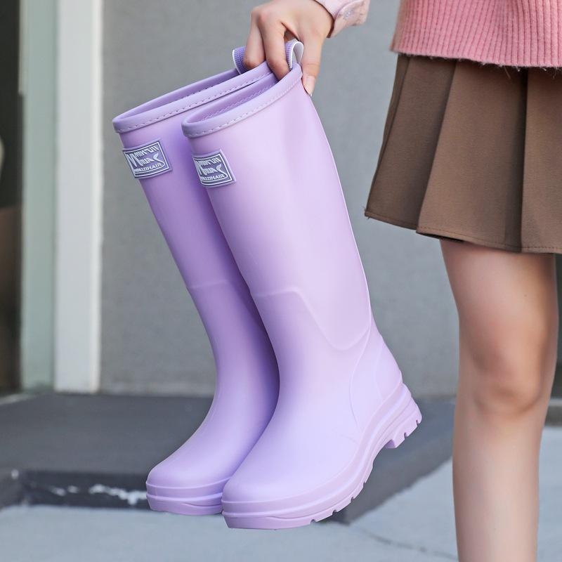 Women s Nordic High-Top Waterproof Rubber Rain Boots - Non-Slip, Wear-Resistant Outdoor Shoes
