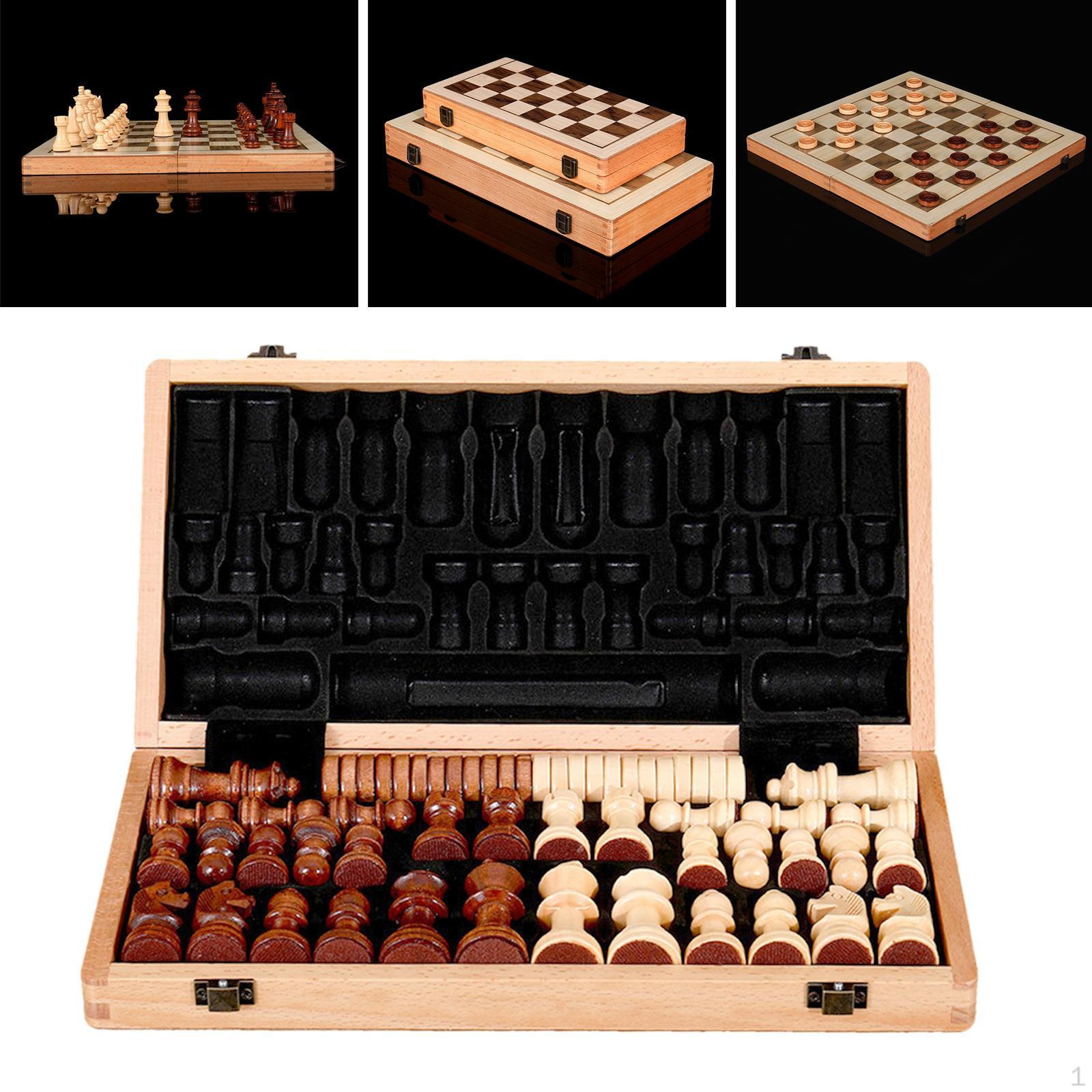 

Набор шахматных игр для начинающих, деревянная доска с шашками, семейное развлечение для детей от 8 лет 12inch