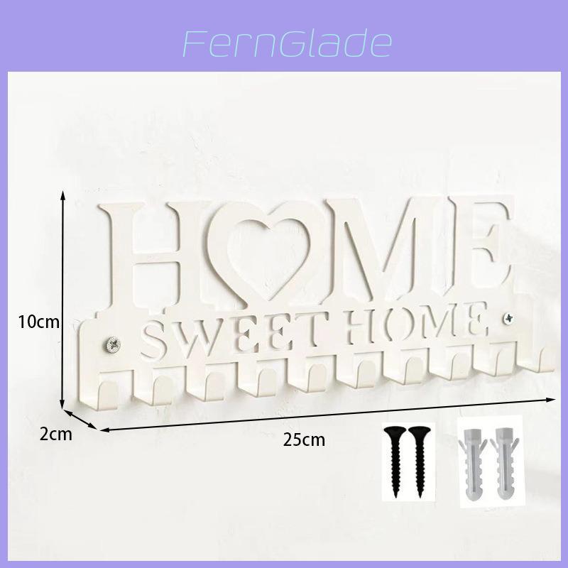 Home Key Holder Wall Mount Iron Geometric Decor For Office Organization