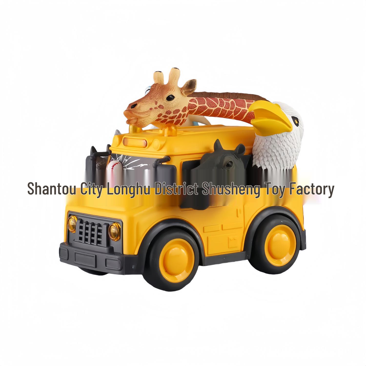 Children s Inertial Car Toy - Sound & Light Shark, Dinosaur, and Marine Animal Models