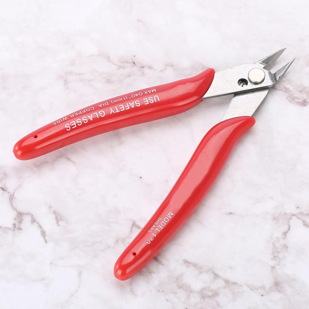 

Side Cutting Nippers Wire Cable Cutter Steel Diagonal Pliers Tool (Red)
