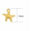 5pcs Never Fade Stainless Steel Starfish Charms Necklace Beads Pendants Earrings Charms for DIY Bracelet Findings Jewelry Making