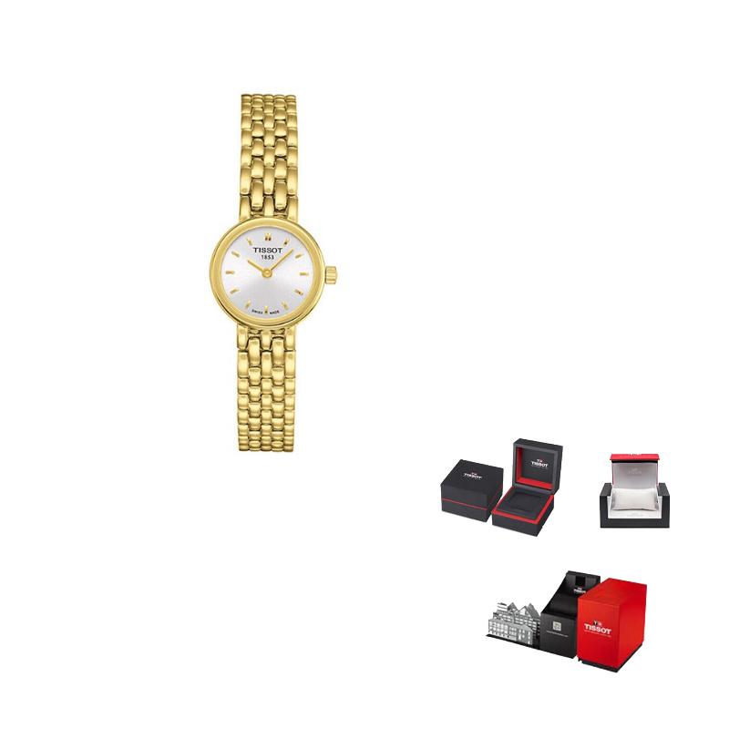 

TISSOT Le Ai Collection Quartz Movement Women s Watch 19.5mm Silver Dial Stainless Steel Case T058.009.33.031.00 Gold Strap