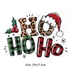 Thermal Transfers Merry Christmas Clothes Stickers Diy Parches Ropa Hoodies T-Shirt Heat Press Appliqued Appliques Stickers