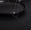 High-Grade Women's Y-Shaped Tassel Diamond Necklace: Elegant Double-Layer Clavicle Chain, Light Luxury, Trendy & Exquisite.