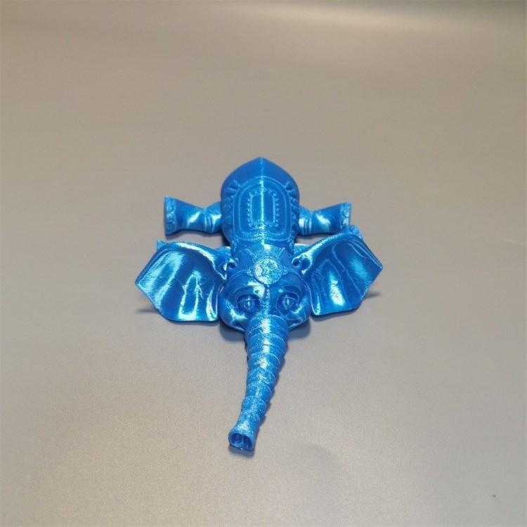 3D Printed Baby Elephant Figurine - Micro Landscape Ornament & Gift Model