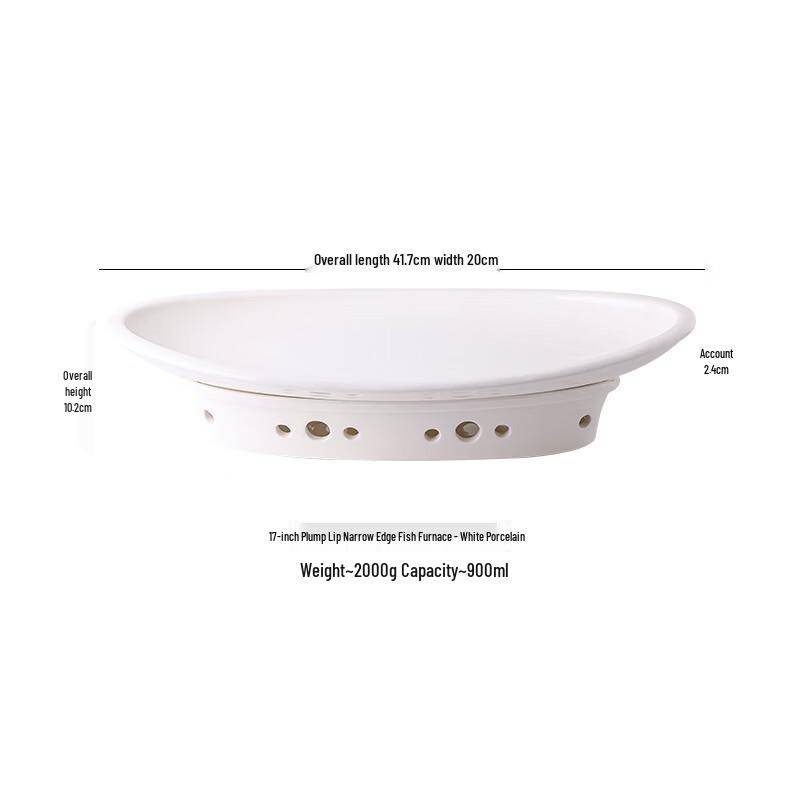 Nordic Ceramic Candle Heated Fish Plate