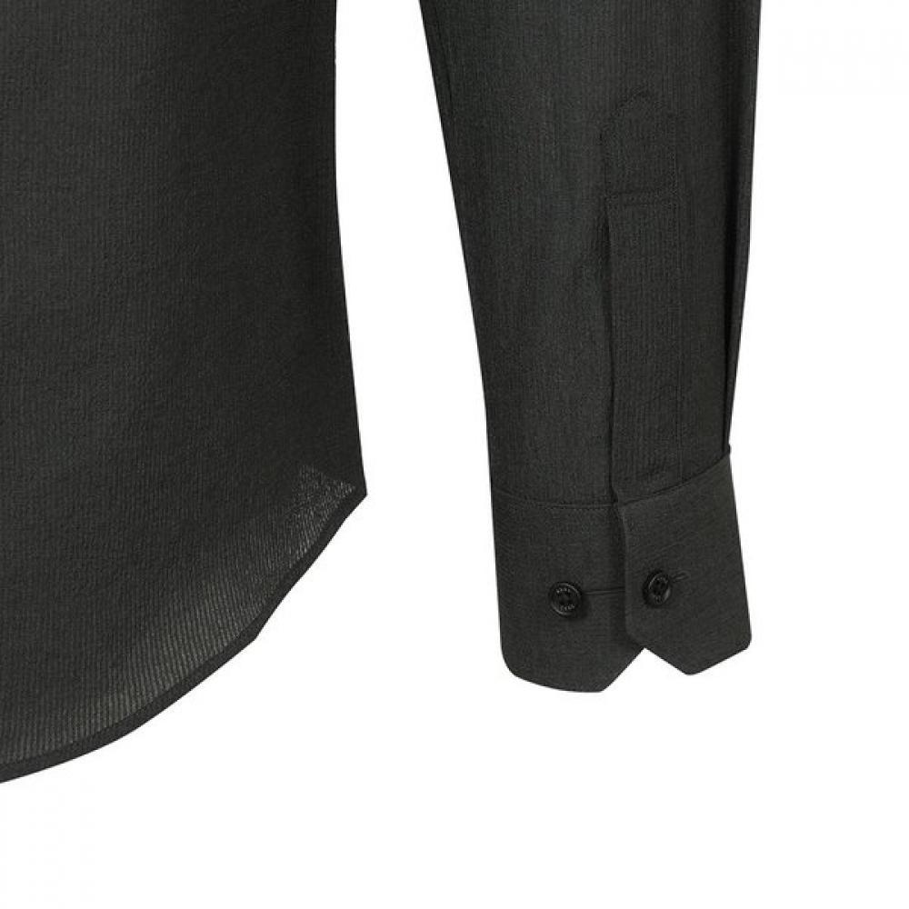 DakS Men S Solid Rib Regular Fit Long Sleeve Shirt dmS1Shdl104kk
