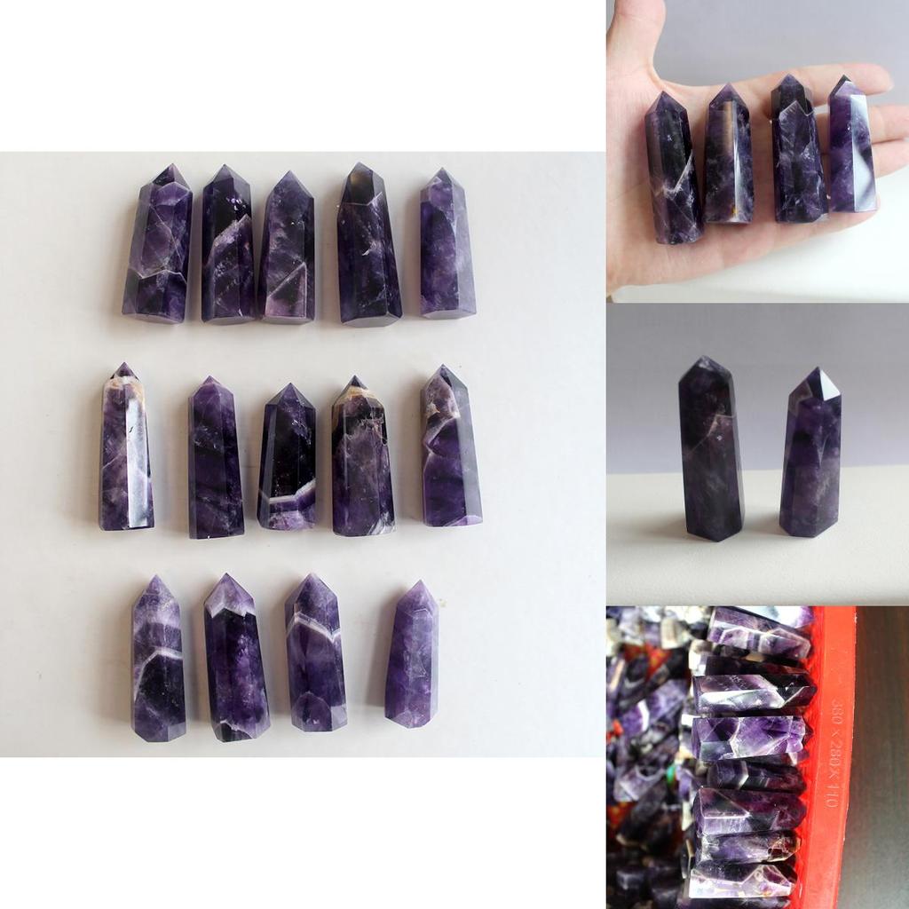 Exquisite Natural Purple Dream Amethyst Quartz Crystal Stone Point Hexagonal Wand