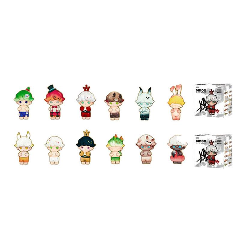New POP MART DIMOO Classic Reproduction Collection Badge Brooch Blind Box Products Single Mystery Box/Full Box 12 Pcs 1230131101