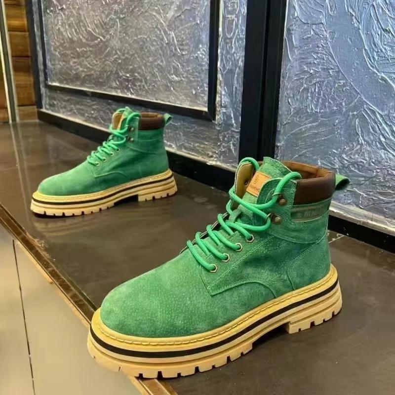 Fashion Autumn New Arrival Fashion Casual British Style Designer Motorcycle Boots Comfortable High Quality Winter Warm Lace Up Men Shoes