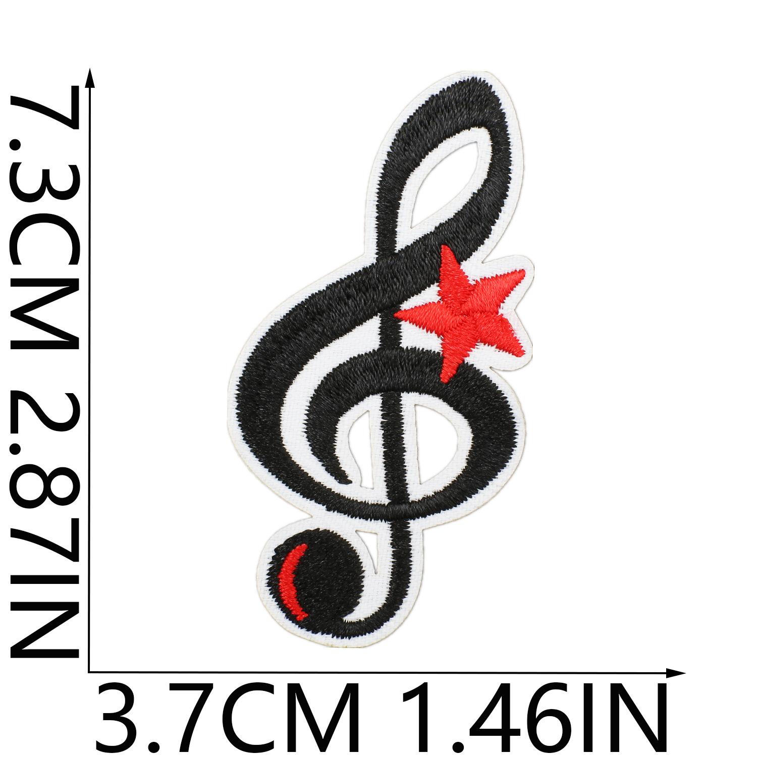 Панк Череп Вышивка Тканевая Наклейка Куртка Декоративная Нашивка Наклейка Рок Музыка Гитара Вышивка Знак Язык Вышивка Бирка no. 3_3 pieces