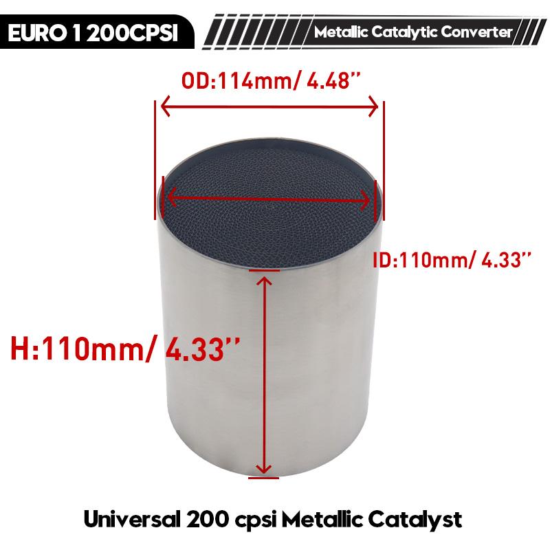 114X100mm 200CPSI High Quality Flow Catalytic Converter Filter Packets Universal Metallic Honycomb Catalytic Converter Metallic Catalyst
