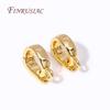 18K Gold Plated Bails For Pendant,Hinged Necklace Enhancer,Necklace Bail,Charms Clasps Connector For Jewelry Making Accessories