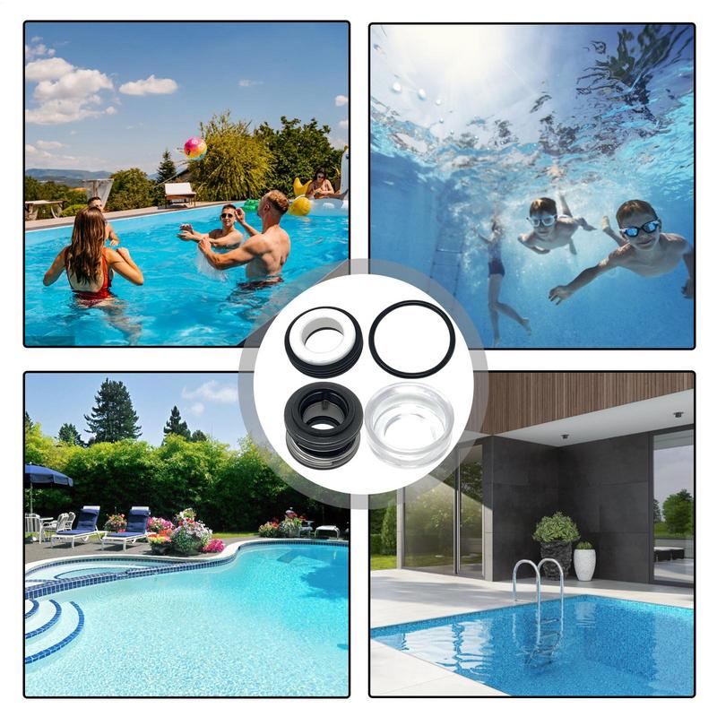 Zestaw uszczelnień wału pompy spa 4 szt. Wymienne uszczelnienie wału basenu/spa Wytrzymałe PCV Części zamienne do pompy wody jacuzzi ogrodowej