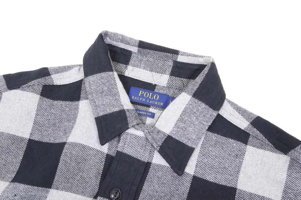 POLO RALPH LAUREN Cotton Flannel Shirt Size 0101981 Men's Jacket, Small, Gray, [Used]