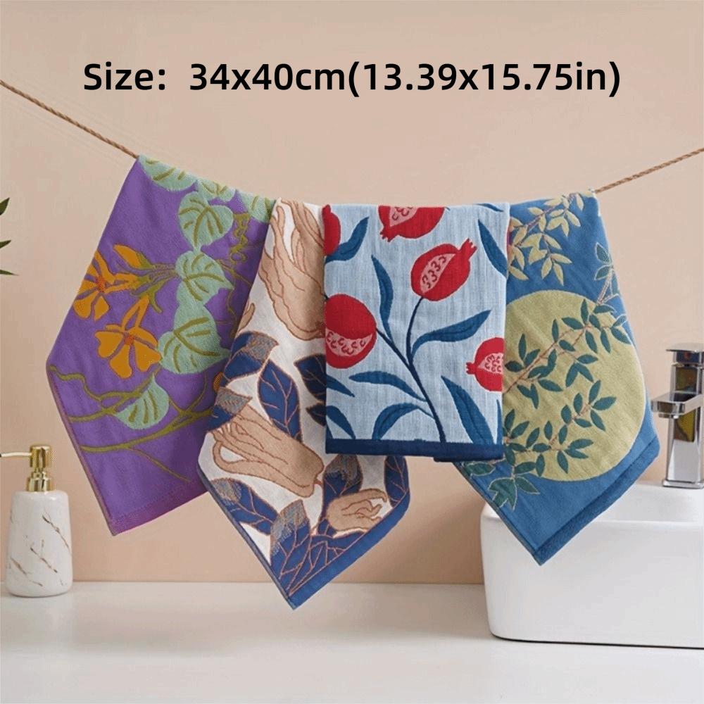 New 34x40cm Large Hand Towel Quick Dry 4Layer Cotton Gauze Kitchen Towel Decorative Pure Cotton Dish Cloth Home Restaurant