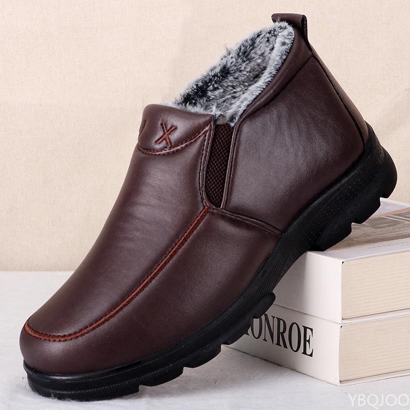 Fashion Winter Cotton Shoes Thickened Warm for Men Comfortable for Daily Leisure Running Anti Slip Wear-resistant for Men