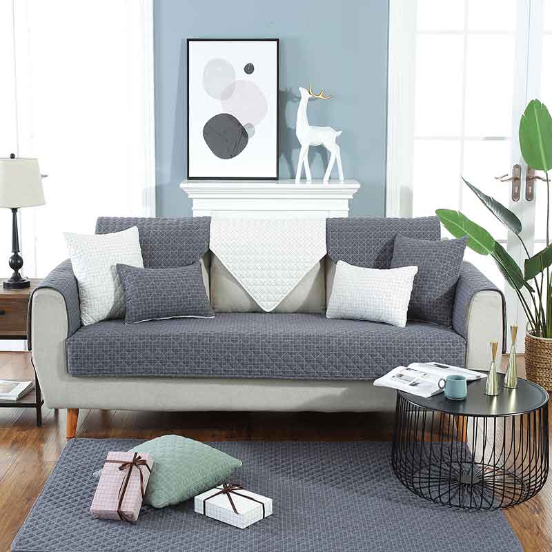 1PC Plaid Cotton Sofa Cover European Style Soft Slip Resistant Slipcover Seat Couch Cover Sofa Towel For Living Room Decortion