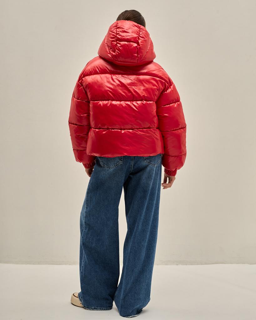 Julia 18800 Short Puffer Jacket Red
