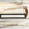 1 Pair Owl Wooden Door Frame Decoration Cute Owl Window Corner Wall Art Rustic Farmhouse Door Topper for Home Bathroom Bedroom Office