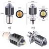 1pc H4 H6 BA20D LED Motorcycle Headlight Bulb Moto Spotlights CSP Lens White Yellow Hi Lo Lamp Scooter Accessories Fog Lights