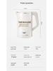 Stainless Steel Electric Kettle with Double Layer and Automatic Shut-Off, Large Capacity