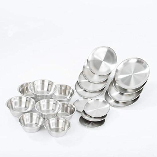 MAGNA SUS304 Stainless Steel Tableware Set Camping BBQ Outdoor Family Set