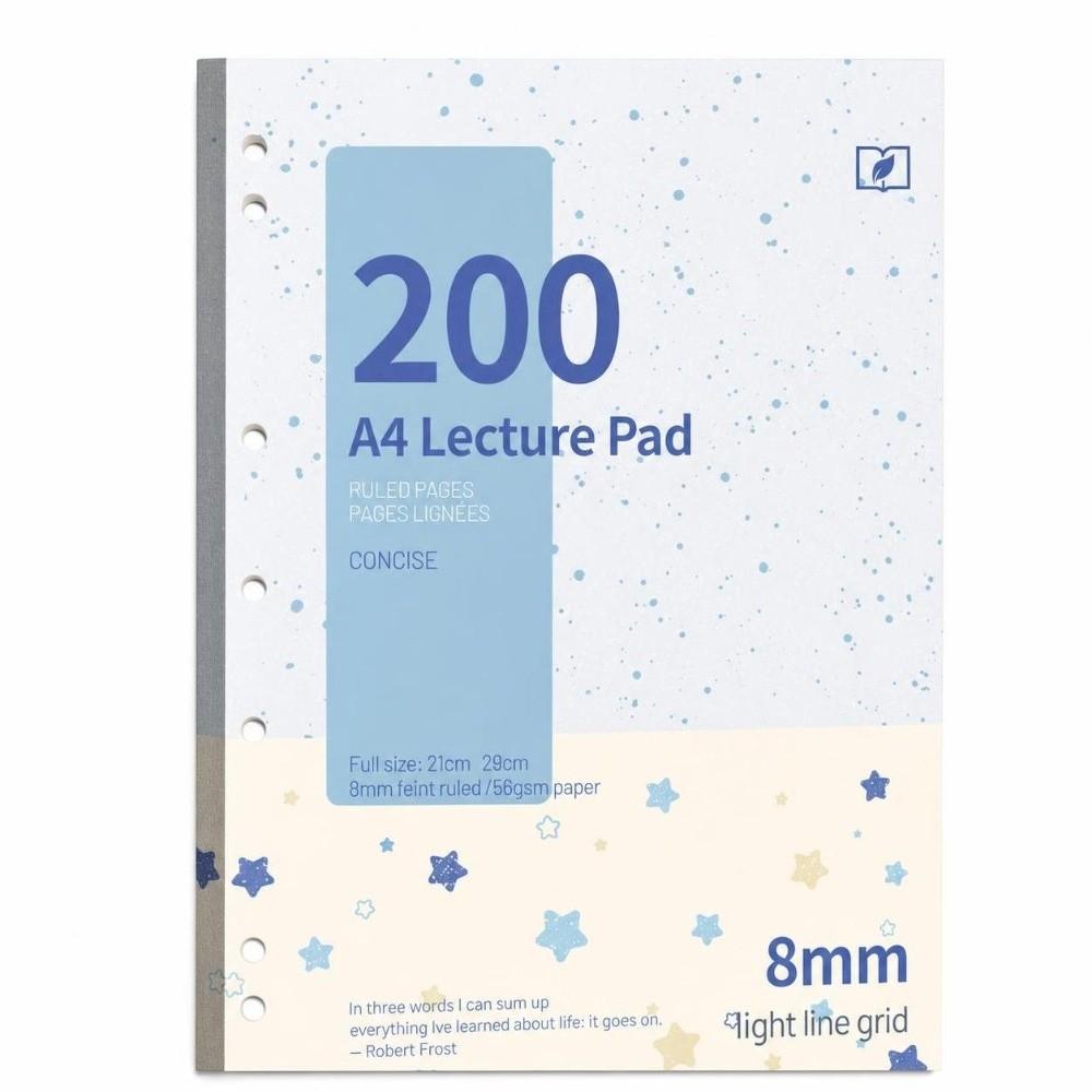 A4 Loose Leaf Notebook 200 Pages Ruled Journal Thickened Writing Notebook Office Use