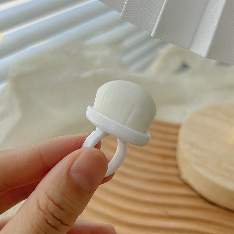Lakier do Paznokci Czysty Pędzel Pierścień Miękkie Włosie Usuwanie Pyłu Owalny Żel Czyszczenie Pyłu Makijaż Pierścień Kształt Szczotka Szorowanie Narzędzia do Paznokci