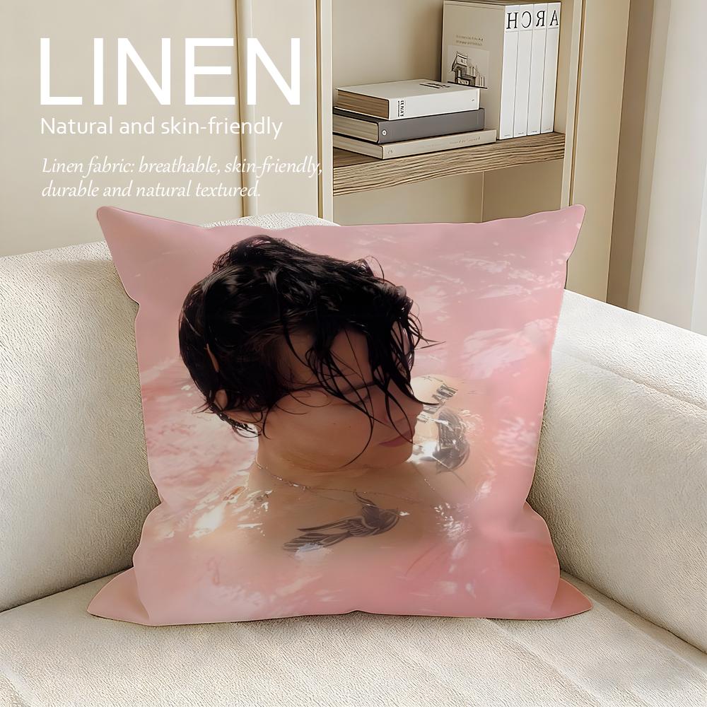 Music Harry Styles Cushion Cover Pillowcase Set Pcs x x Breathable Washable Sofa Cushion Cover