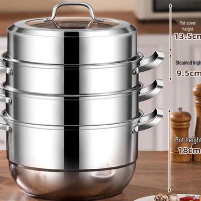 ZISIZ Multi-Layer 304 Stainless Steel Steamer