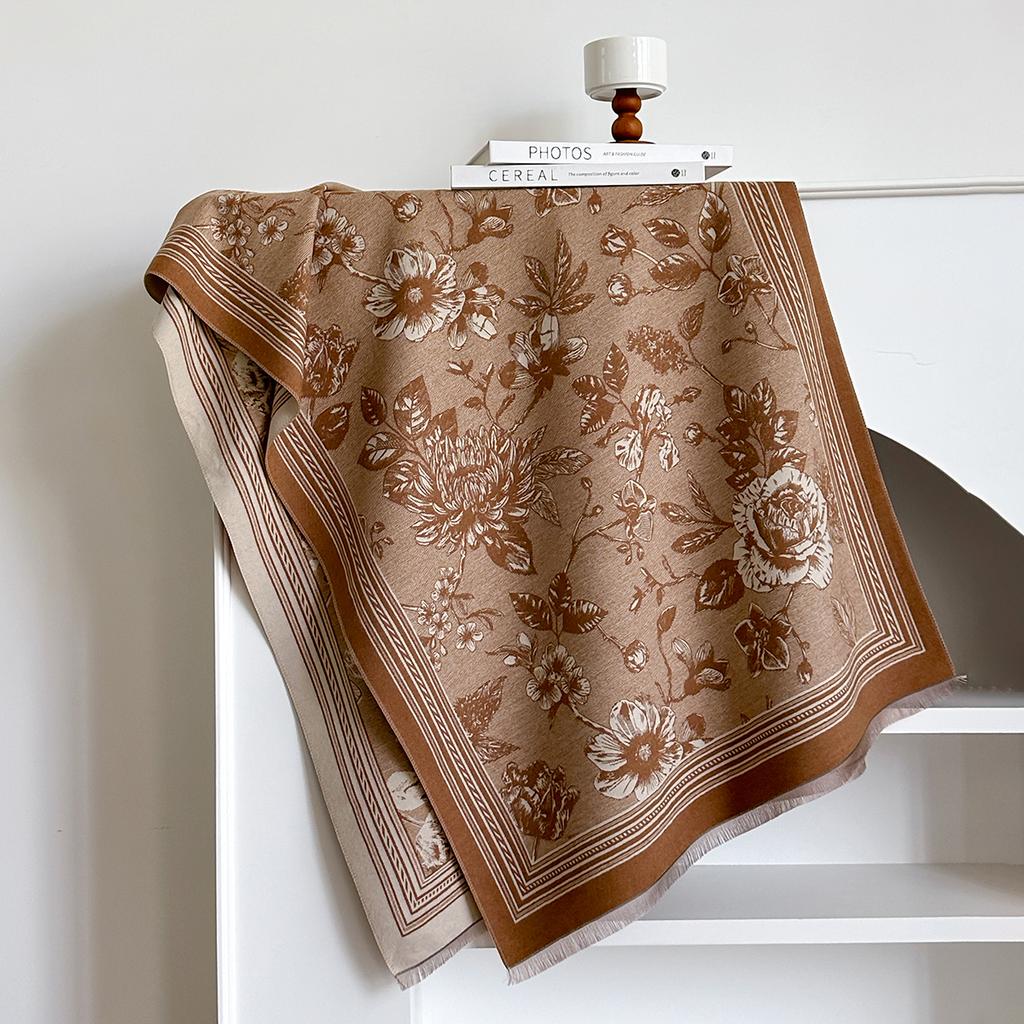 Luxury Autumn And Winter Cashmere Scarf Women  Warm Pashmina Blanket Poncho Scarves Fashion Print Shawl Thick Foulard Bufanda