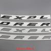 Chrome Black 3D ABS EXPLORER Letters Car Front Hood CBSX5 Bonnet Emblem Badge Sticker Car Styling Accessories