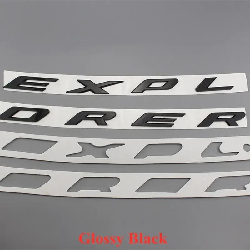 Chrome Black 3D ABS EXPLORER Letters Car Front Hood CBSX5 Bonnet Emblem Badge Sticker Car Styling Accessories