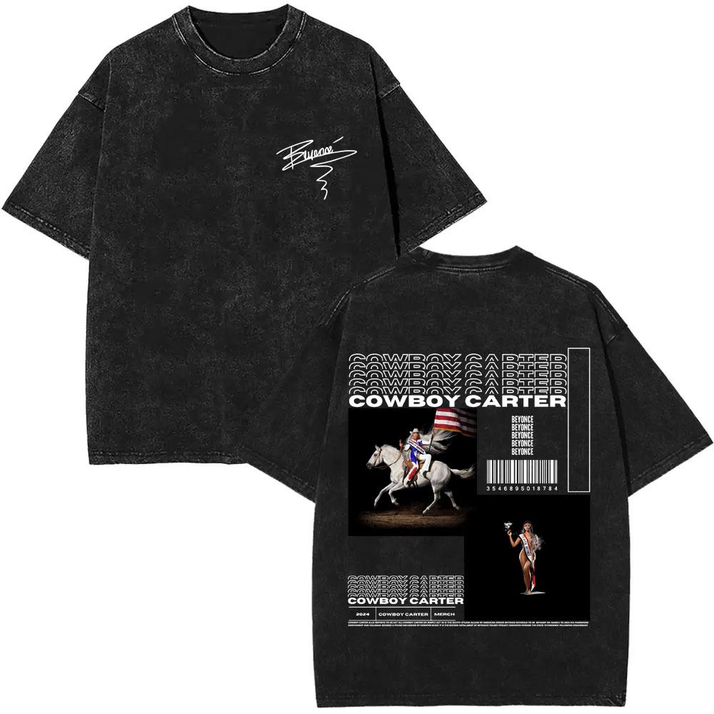 Retro Washed Beyonce Renaissance World Tour Tshirt Album Concert Music Tshirts Men Women Casual Cotton Vintage T Shirts