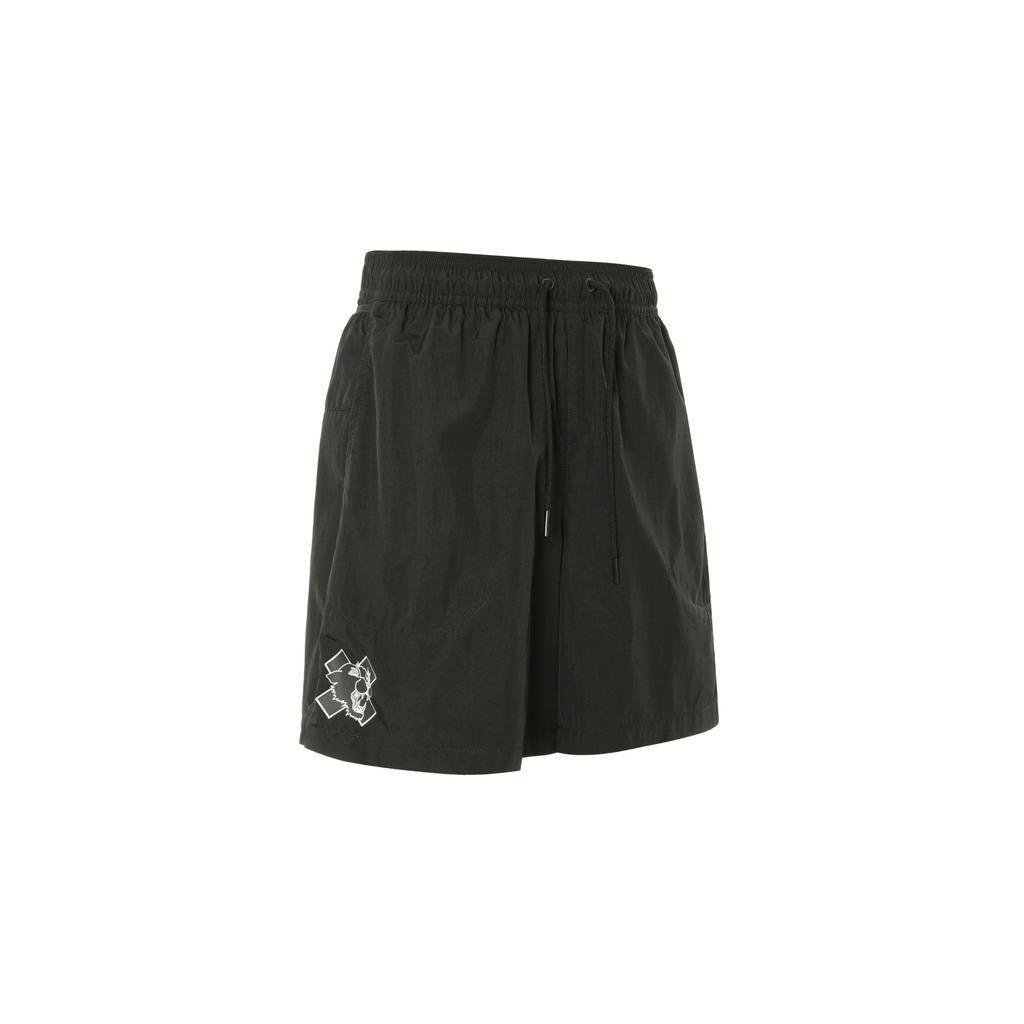 Nike X Patta SS24 Logo Comfort Outdoor Casual Mid-Waist Elastic Drawstring Shorts Unisex Bottoms Black FJ3064-010