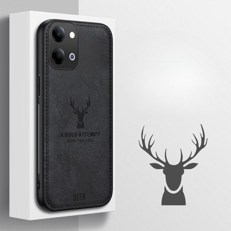 For VIVO IQOO Z11 Lite Case Luxuy Brand Cloth Texture Deer Fabric Jeans Elk Cover for vivo iqoo Z11 Lite Phone Casing