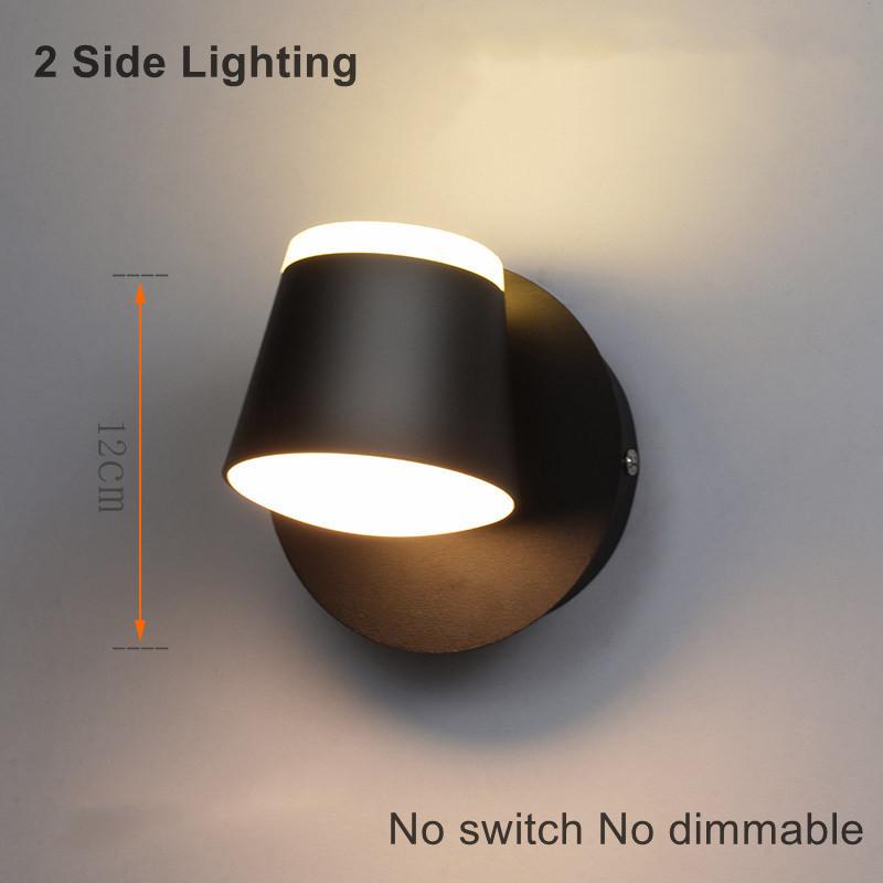 Lampă de Perete LED de Interior Nordic cu Comutator Rotativă la 350 de Grade cu Un Singur Cap Lampă de Lectură Noptieră Aplica de Perete pentru Dormitor Hotel