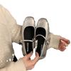 Silver Mary Jane Shallow Mouth Single Shoes Women's 2025 Spring New Korean Version Square Head French Fairy Style Soft Sole Doudou Shoes