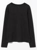 Beams Heart Knit Crew Knit Crew One Size Women's L/S Pants, Lamé Pants, Black,