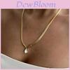 Geometric Water Drop Necklace With Cz Stones For Fashionable Women And Men